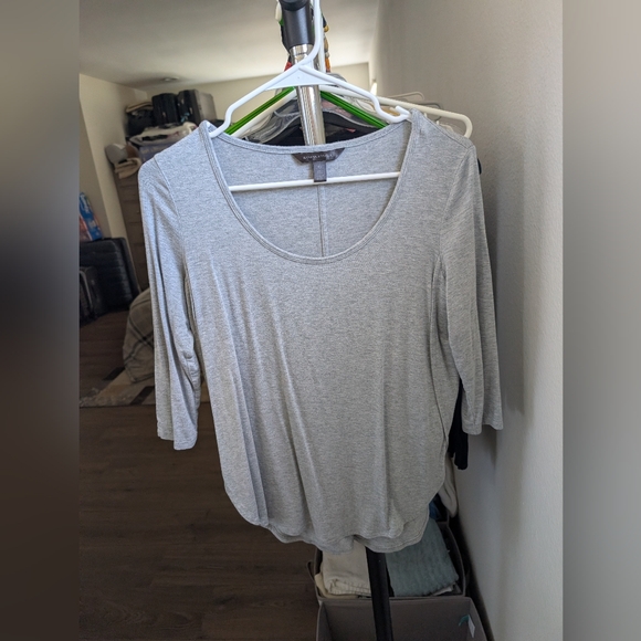 Banana Republic Soft Cozy Pajama Set – Gray Minimalist Lounge Set - Picture 4 of 8